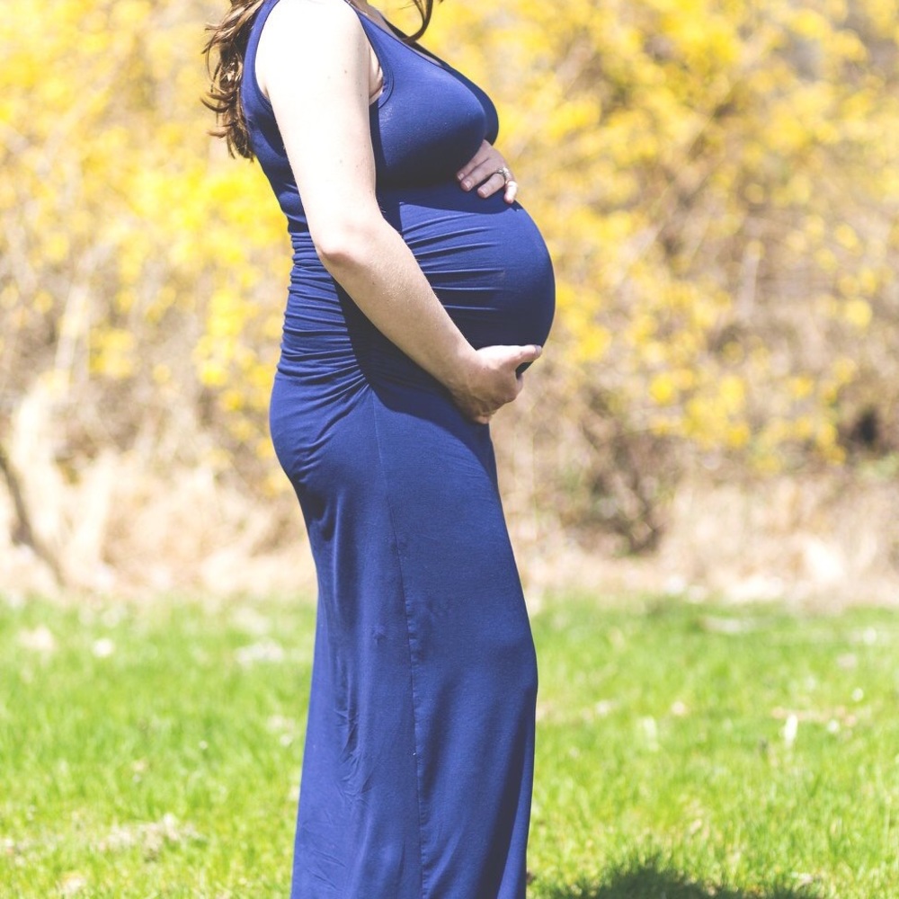 BlackCherry Maternity Maxi Dress